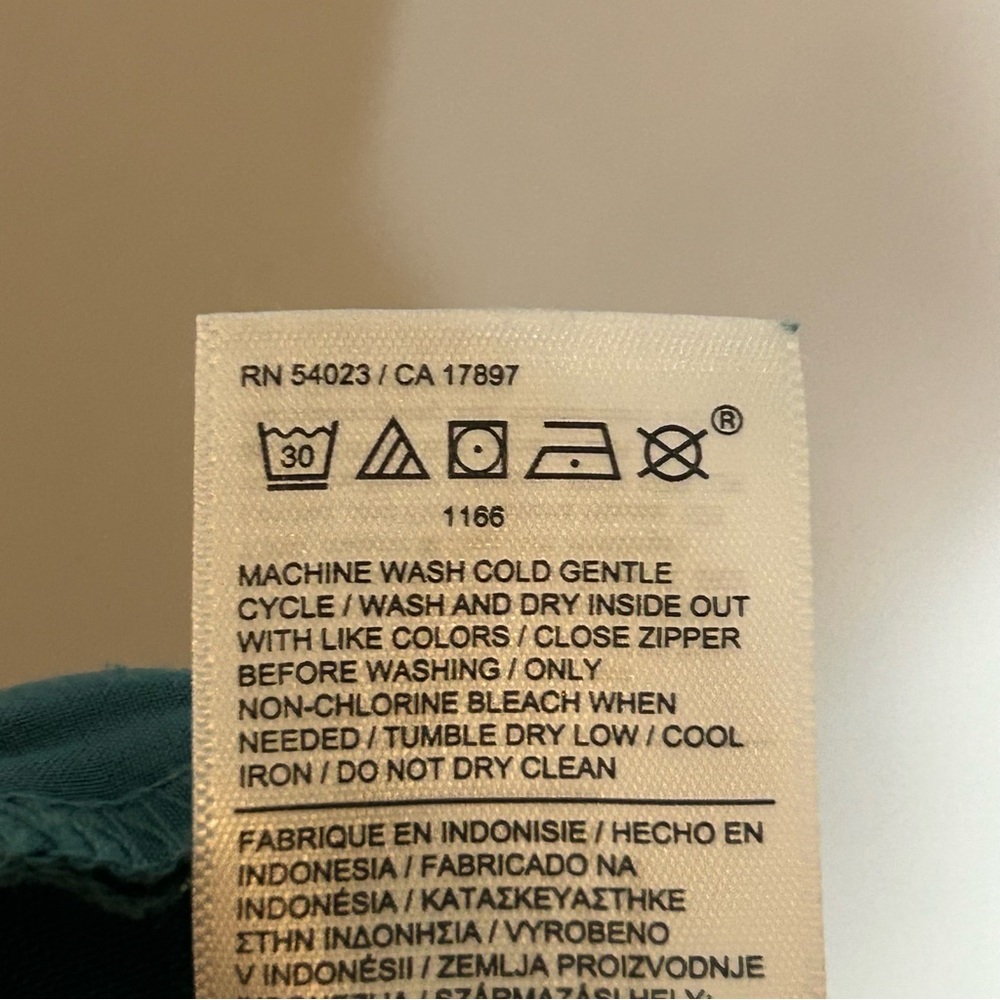 Athleta Playa Linen Wide Leg Crop Borealis Green Teal Size 4 - Picture 15 of 15